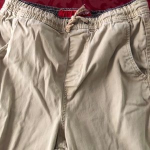 Boys khaki joggers size large